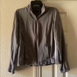 New York & Company Gray Utility Jacket with Fitted Silhouette